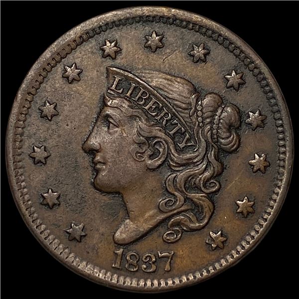 1837 Coronet Head Large Cent CHOICE AU