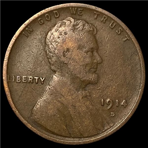 1914-D Lincoln Wheat Cent LIGHTLY CIRCULATED