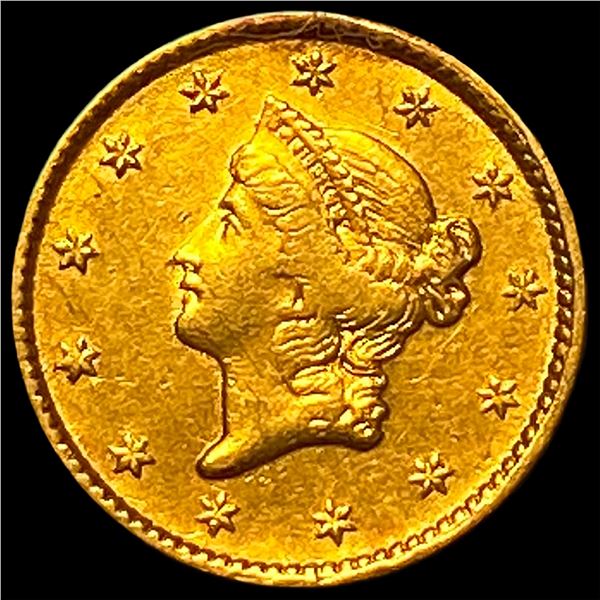 1851 Gold $1 Liberty Head Type 1 CLOSELY UNCIRCULATED