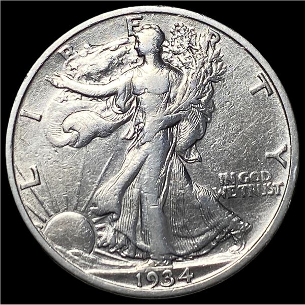 1934-S Silver Walking Liberty Half Dollar LIGHTLY CIRCULATED