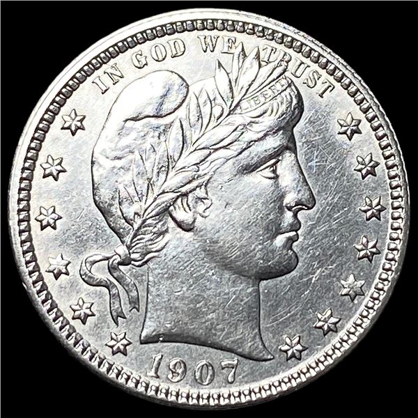 1907 Silver Barber Quarter UNCIRCULATED