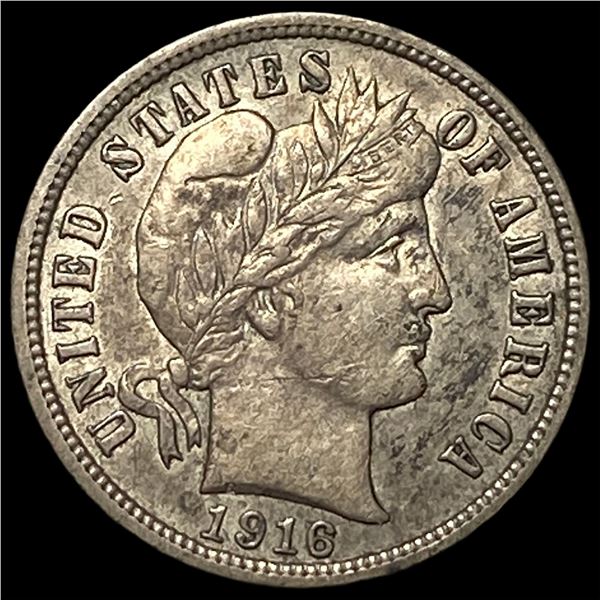 1916 Silver Barber Dime CHOICE AU