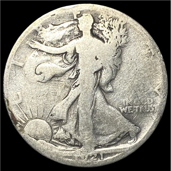 1921-S Silver Walking Liberty Half Dollar LIGHTLY CIRCULATED