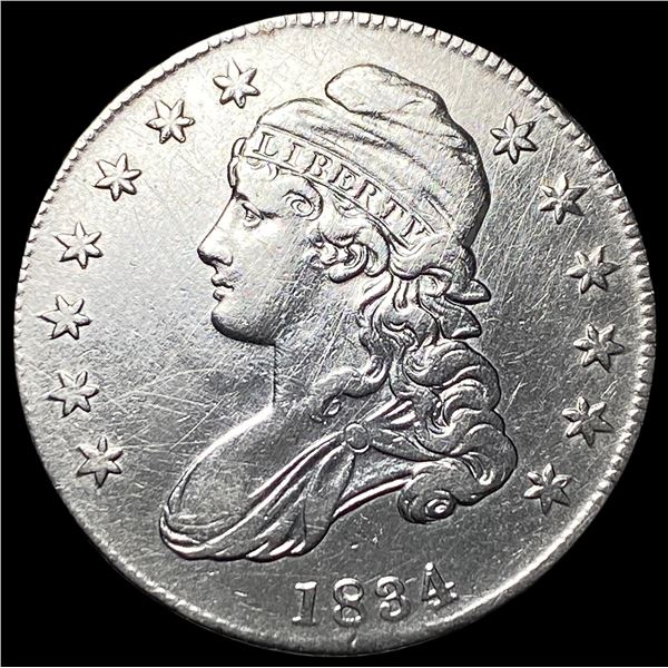 1834 Silver Capped Bust Half Dollar CHOICE AU