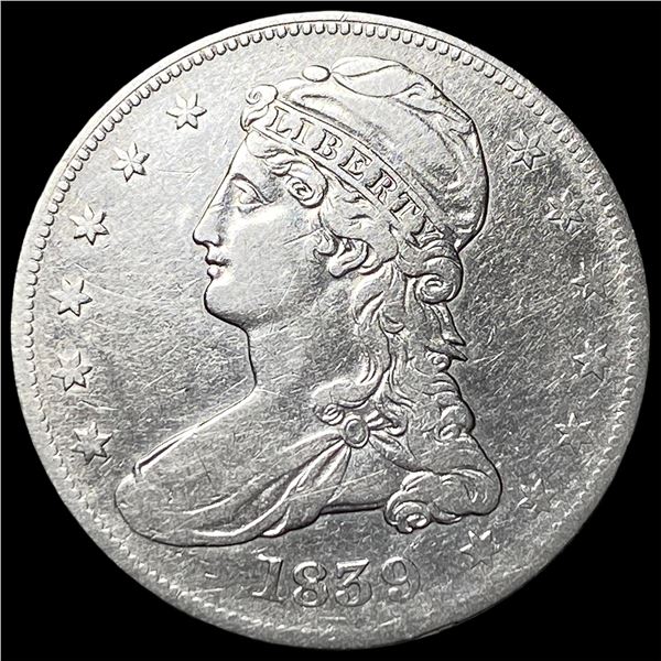 1839 Silver Capped Bust Half Dollar LIGHTLY CIRCULATED