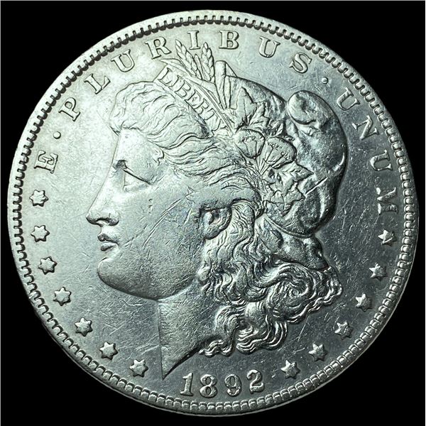 1892 Silver Morgan Dollar NEARLY UNCIRCULATED