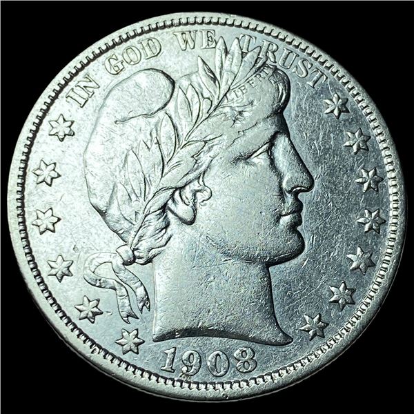 1908-D Silver Barber Half Dollar NEARLY  UNCIRCULATED
