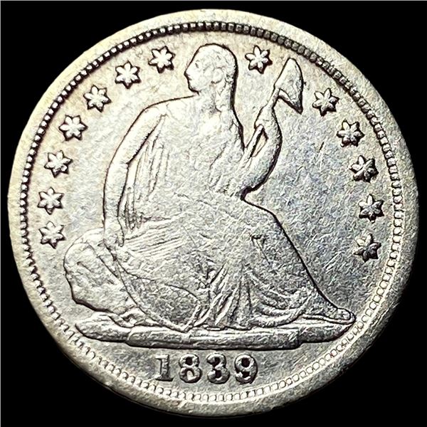 1839-O Silver Seated Liberty Half Dime NEARLY  UNCIRCULATED