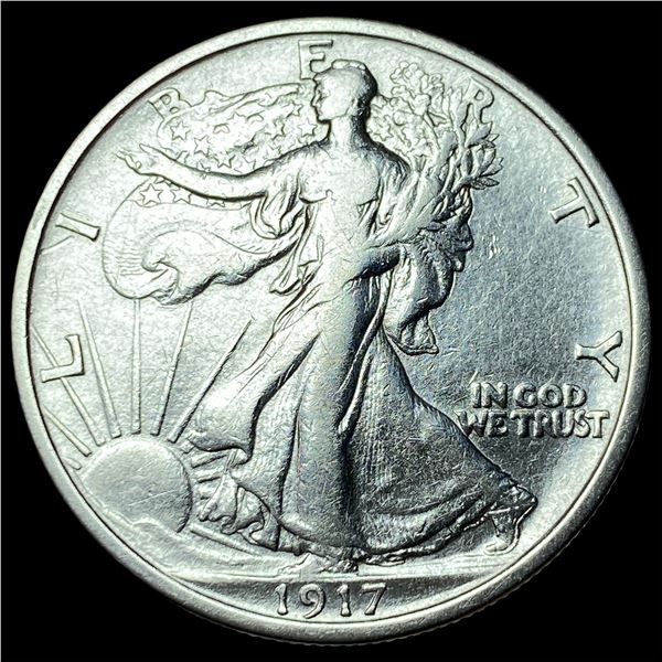 1917-D Silver Walking Liberty Half Dollar  CLOSELY UNCIRCULATED