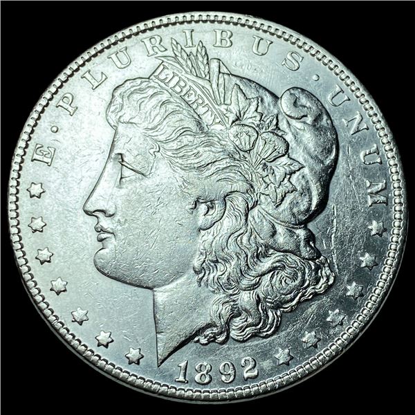 1892 Silver Morgan Dollar NEARLY UNCIRCULATED