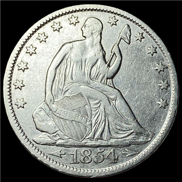 1854-O Arrows Silver Half Dollar CLOSELY  UNCIRCULATED
