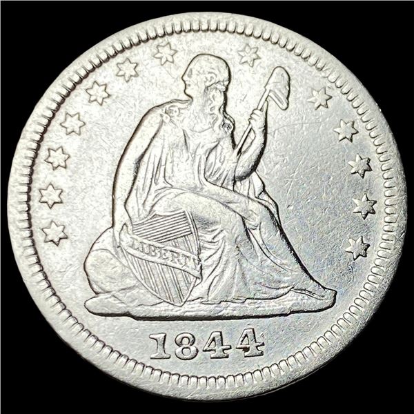 1844 Seated Liberty Quarter NEARLY  UNCIRCULATED