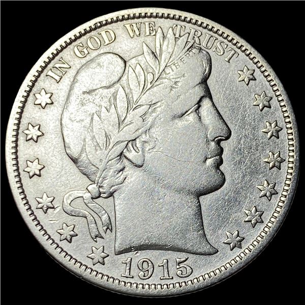 1915-D Silver Barber Half Dollar LIGHTLY  CIRCULATED