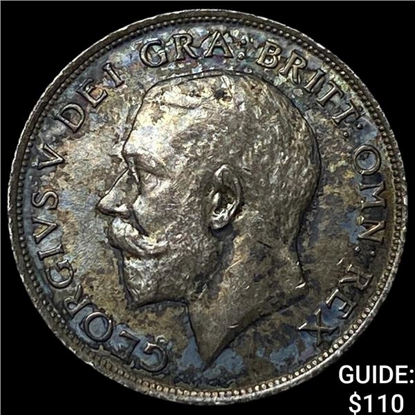 1911 Great Britain Silver Shilling - George V NEARLY UNCIRCULATED