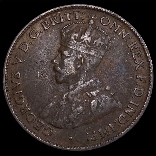 1924 Austrailia Bronze 1/2 Penny