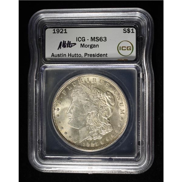 1921 MORGAN DOLLAR ICG MS63