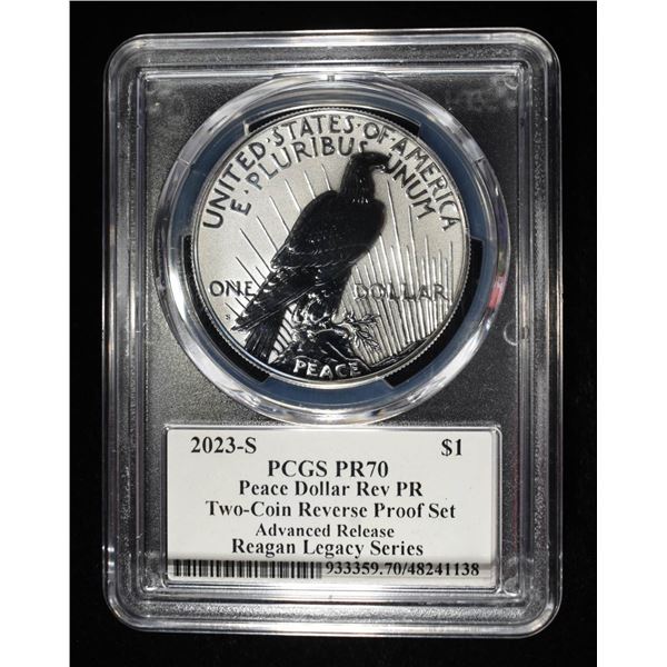 2023-S PEACE DOLLAR PCGS REV PR 70