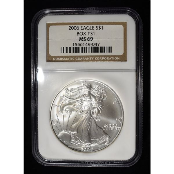 2006 AMERICAN SILVER EAGLE NGC MS69