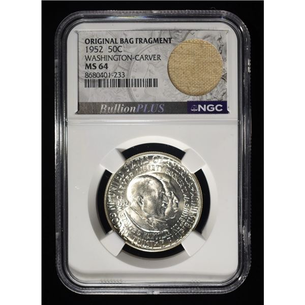 1952 50C COMMEM WASHINGTON-CARVER NGC MS64