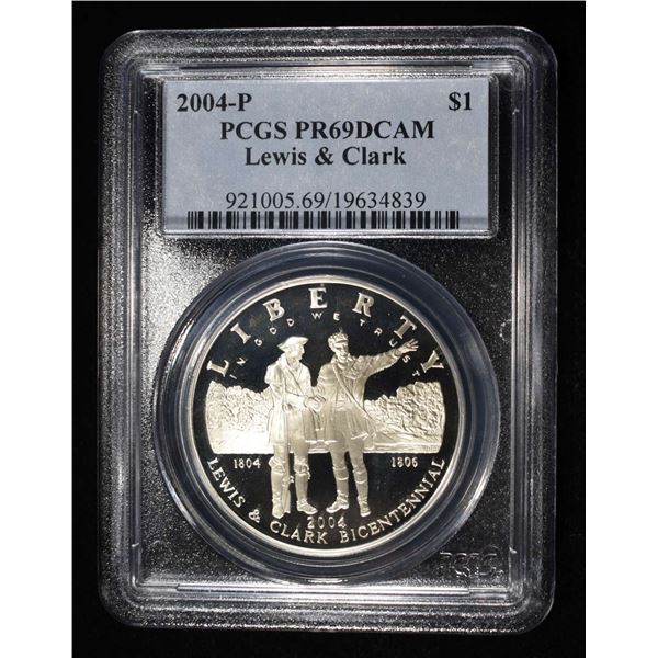 2004-P LEWIS & CLARK COMMEM DOLLAR PCGS PR-69 DCAM