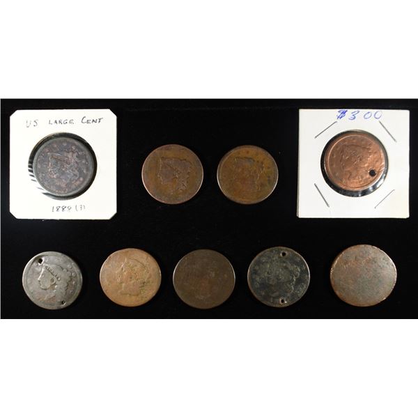 (9) LARGE CENT COLLECTORS LOT DAMAGED