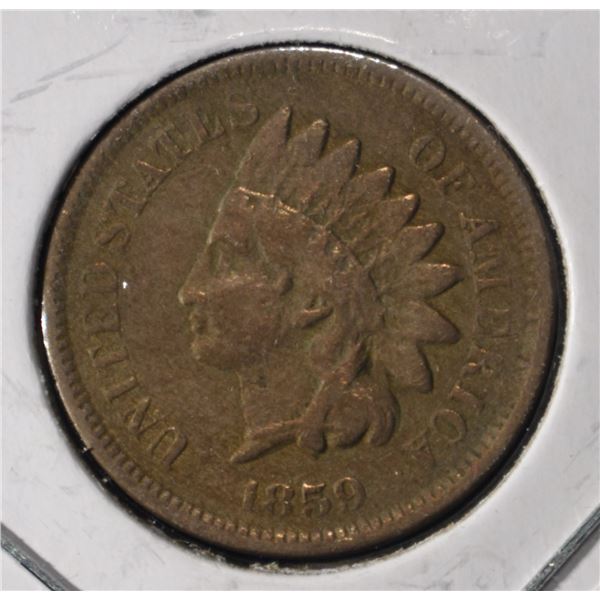 1859 INDIAN HEAD CENT XF