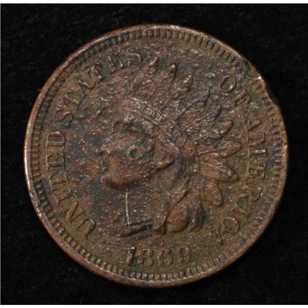 1869 INDIAN HEAD CENT FINE