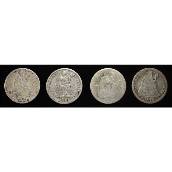 (4) LIBERTY SEATED DIMES