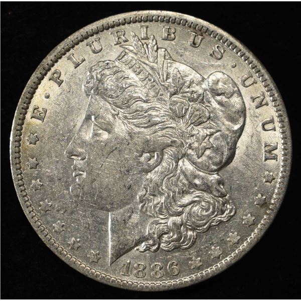 1886-O MORGAN DOLLAR AU