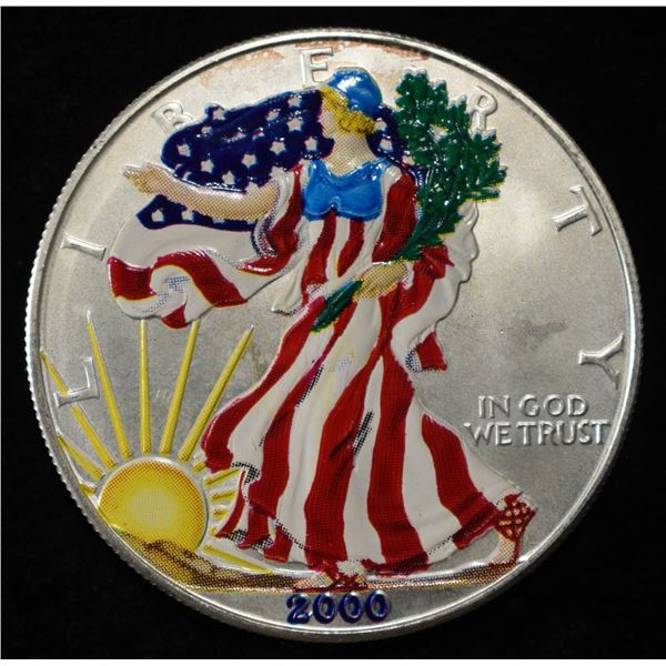 2000 AMERICAN SILVER EAGLE COLORIZED