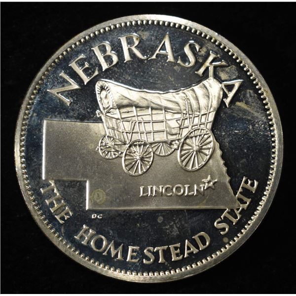 NEBRASKA 1 OZ 92.5 % SILVER ROUND