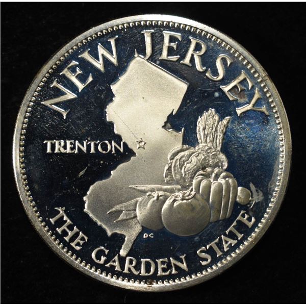 NEW JERSEY 1 OZ 92.5 % SILVER ROUND