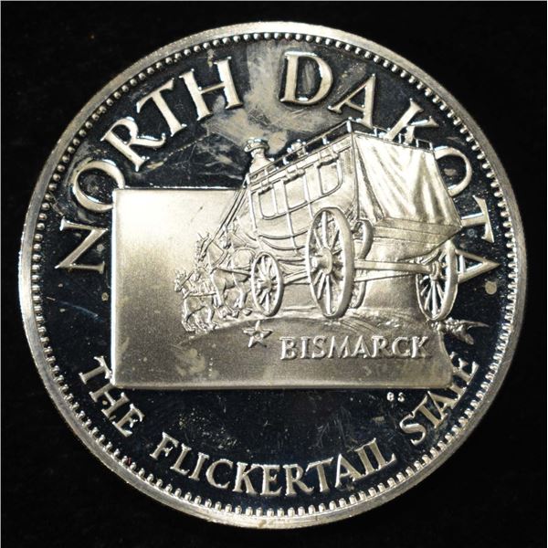 NORTH DAKOTA 1 OZ 92.5 % SILVER ROUND