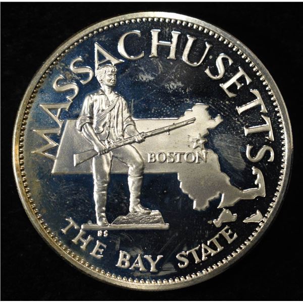 MASSACHUSETTS 1 OZ 92.5 % SILVER ROUND