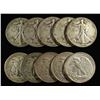 Image 1 : (10) STANDING LIBERTY HALF DOLLARS 90% SILVER