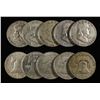 Image 1 : (10) 90% SILVER FRANKLIN HALF DOLLARS