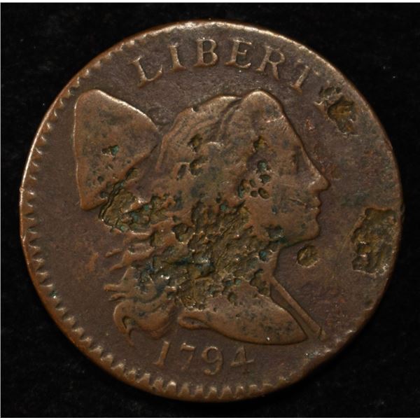 1794 FLOWING HAIR LARGE CENT XF