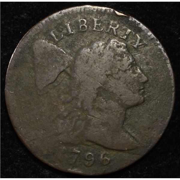 1796 FLOWING HAIR LARGE CENT F/VF