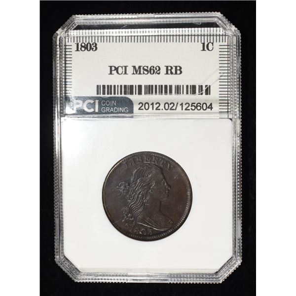 1803 DRAPED BUST LARGE CENT PCI BU RB