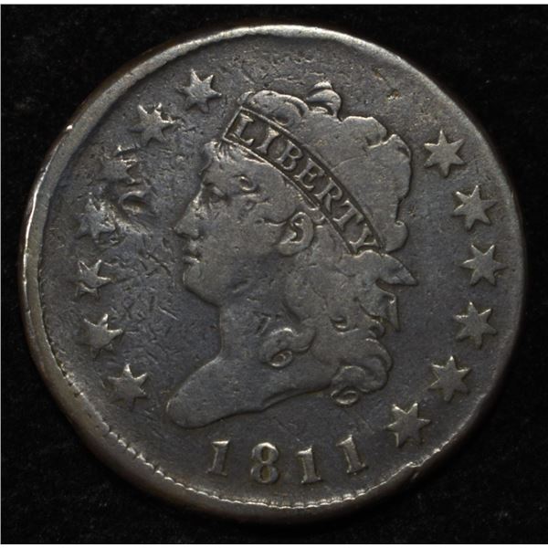 1811 CLASSIC HEAD LARGE CENT F/VF