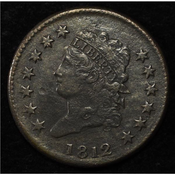1812 CLASSIC HEAD LARGE CENT XF