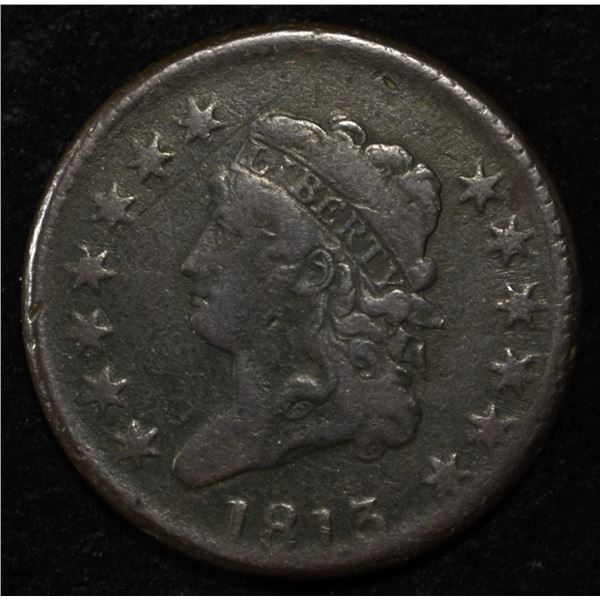 1813 CLASSIC HEAD LARGE CENT F/VF