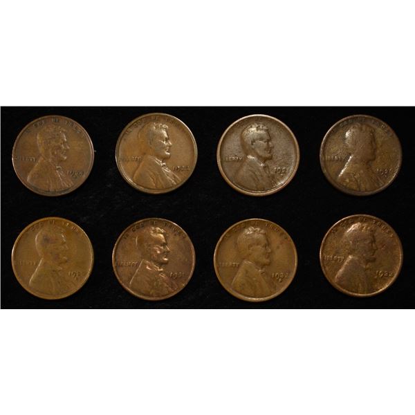 8 NICE EARLY SEMIKEY WHEAT CENTS