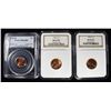 Image 1 : (3) GRADED LINCOLN CENTS MS66RD