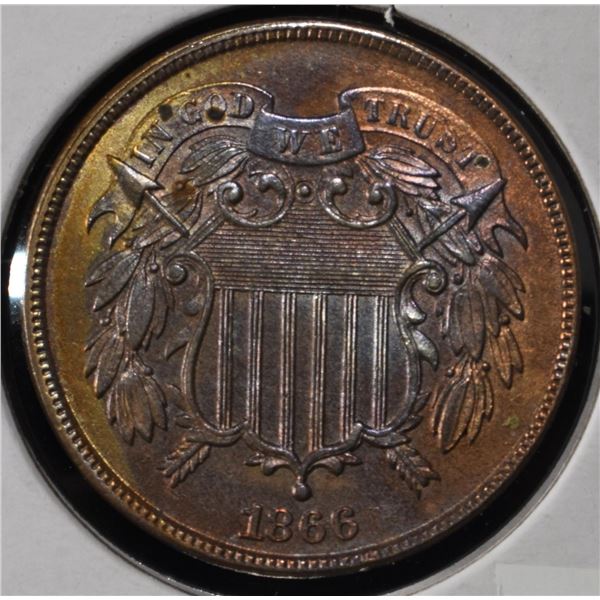 1866 2-CENT PIECES CH BU