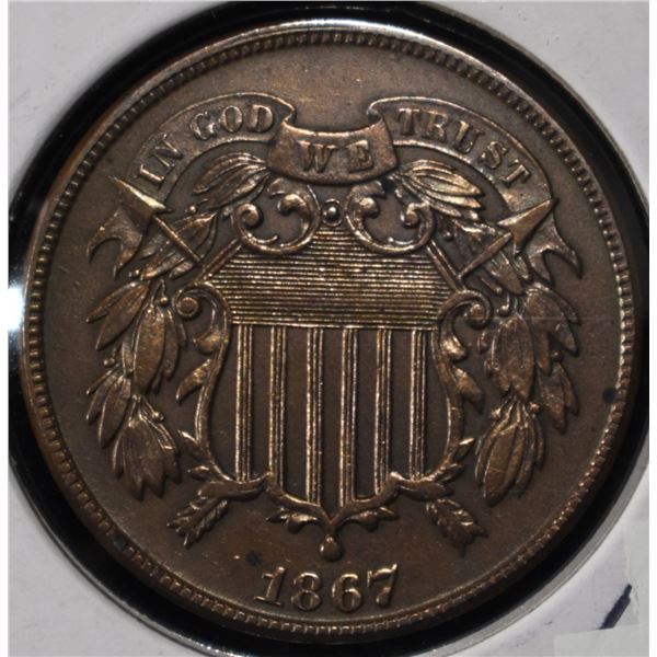 1867 2-CENT PIECES UNC