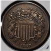 Image 1 : 1867 2-CENT PIECES UNC