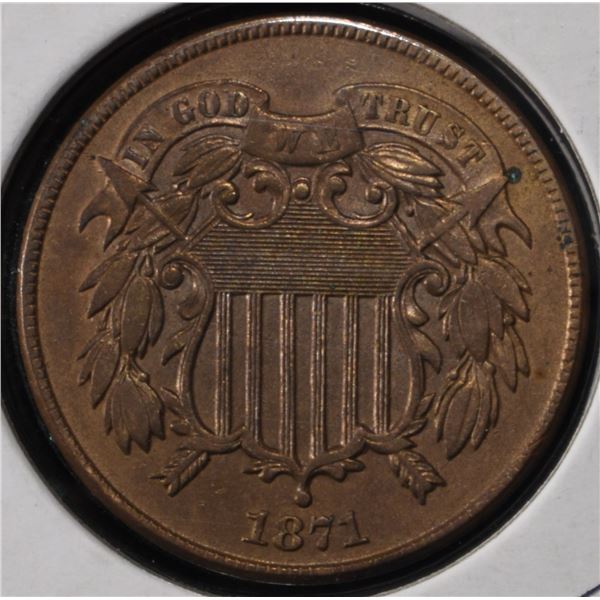 1871 2-CENT PIECES UNC
