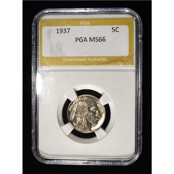 1937 BUFFALO NICKEL PGA SUPERB GEM BU