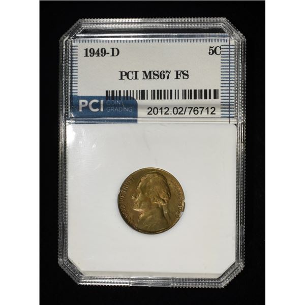 1949-D JEFFERSON NICKEL PCI SUPERB GEM BU FS